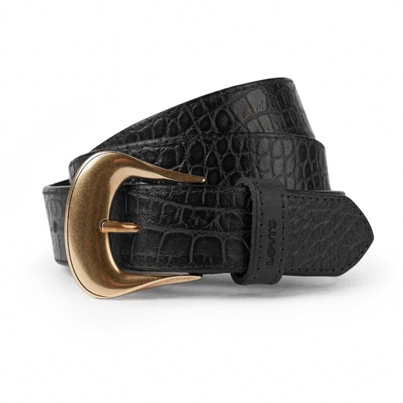 Levi's Accessories - Levi’s Vintage Crocodile Embossed Belt Black